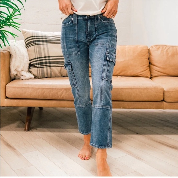 KanCan Denim - Kancan The Avery Straight Leg Cargo Jeans Size 28